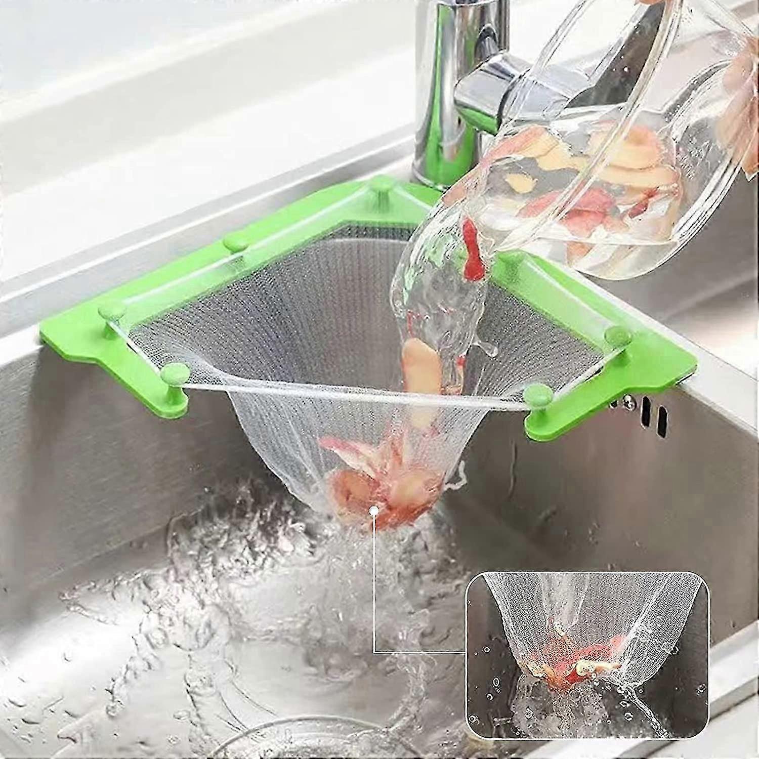 Sink Strainer Bag, 100 Pcs Disposable Net, Kitchen Sink Strainer, Hanging Mesh Sink Net Bag