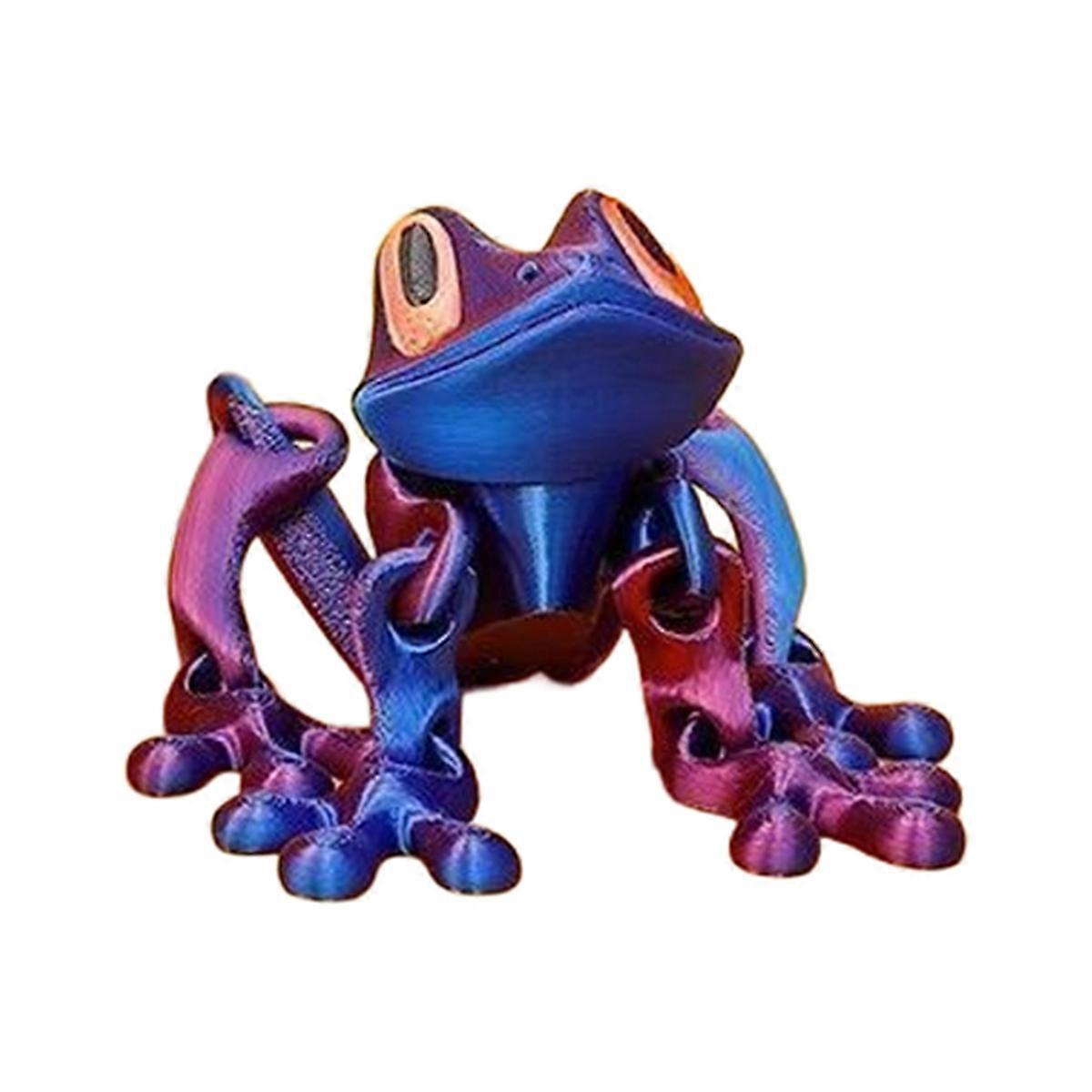 3D Printing Simulation Tree Frog Joint Movable Frog Kitchen Home Decoration Office Animal Desk Toy Refrigerator Magnet B