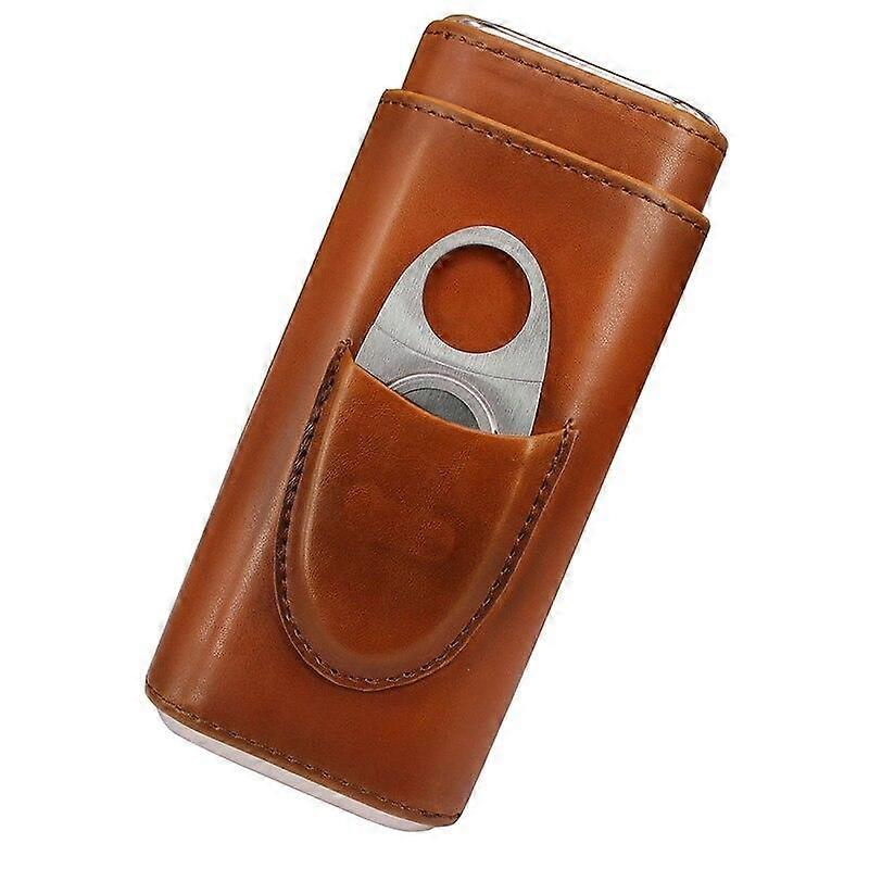 Drei-Finger-Zigarrenbox, zweiseitige Hardware, Gürtel, Zigarrenschere, Zigarrenleder-Accessoires