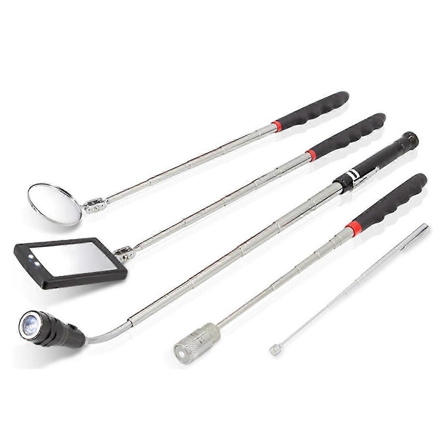 Telescoping Magnetic Pickup Tool Set-Extendable Magnet Flashlight