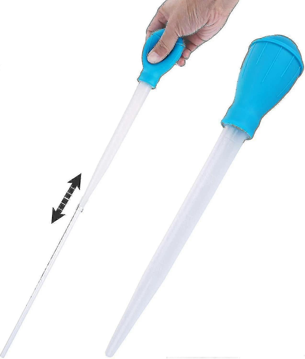 المغذي المرجاني Sps Hps الطاعم مع أنبوب التمديد ، حوض السمك طويل حقنة قطارة ماصة تركيا باستر لتغذية الأسماك البحرية أزرق / قابل للتمديد