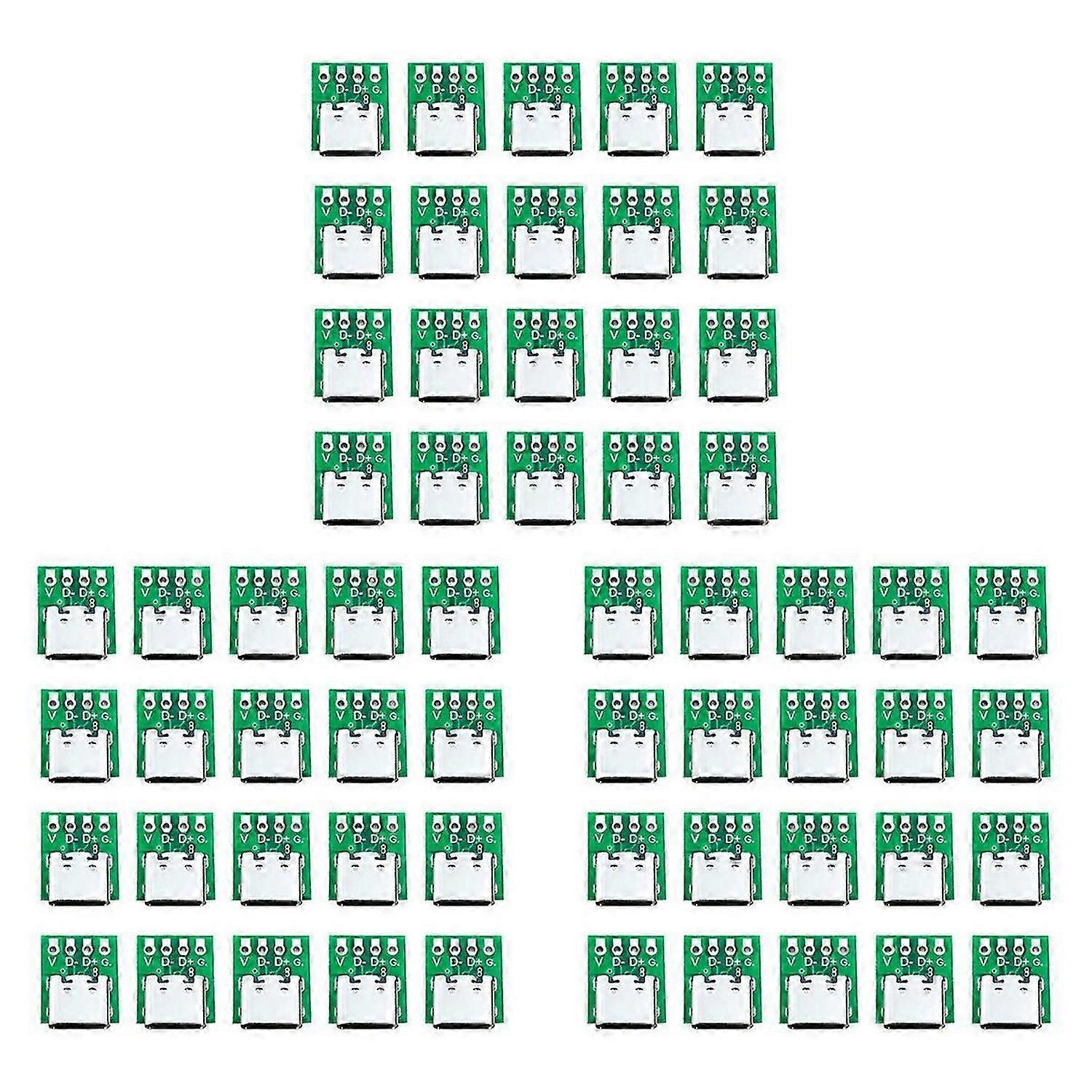 Female Connector USB Type C Breakout Board with PCB Converter Board