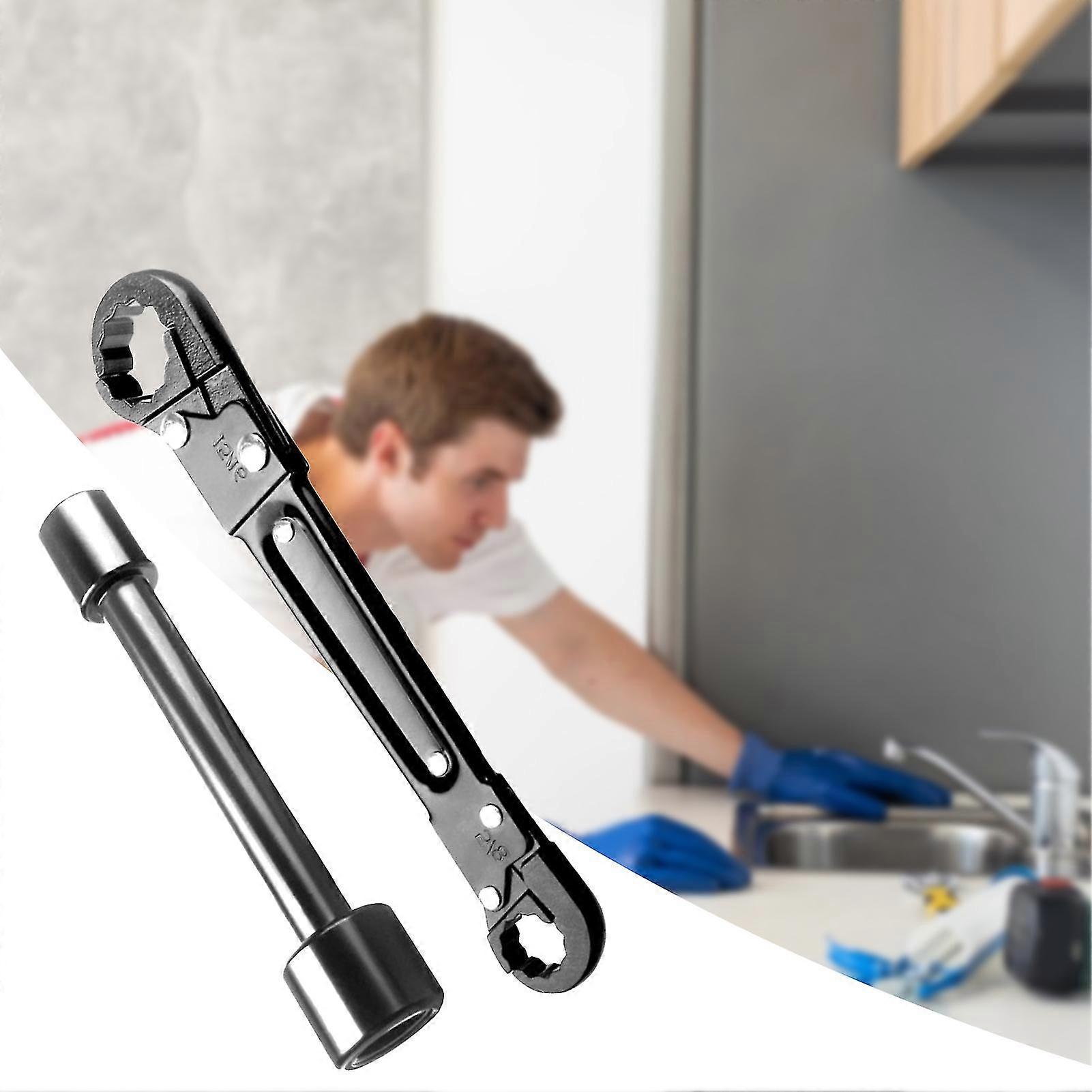 Multifunctional Plumbing Tools Angle Stop Wrench Kit Removing Compression Rings Tool For Washbasin Sink 2025