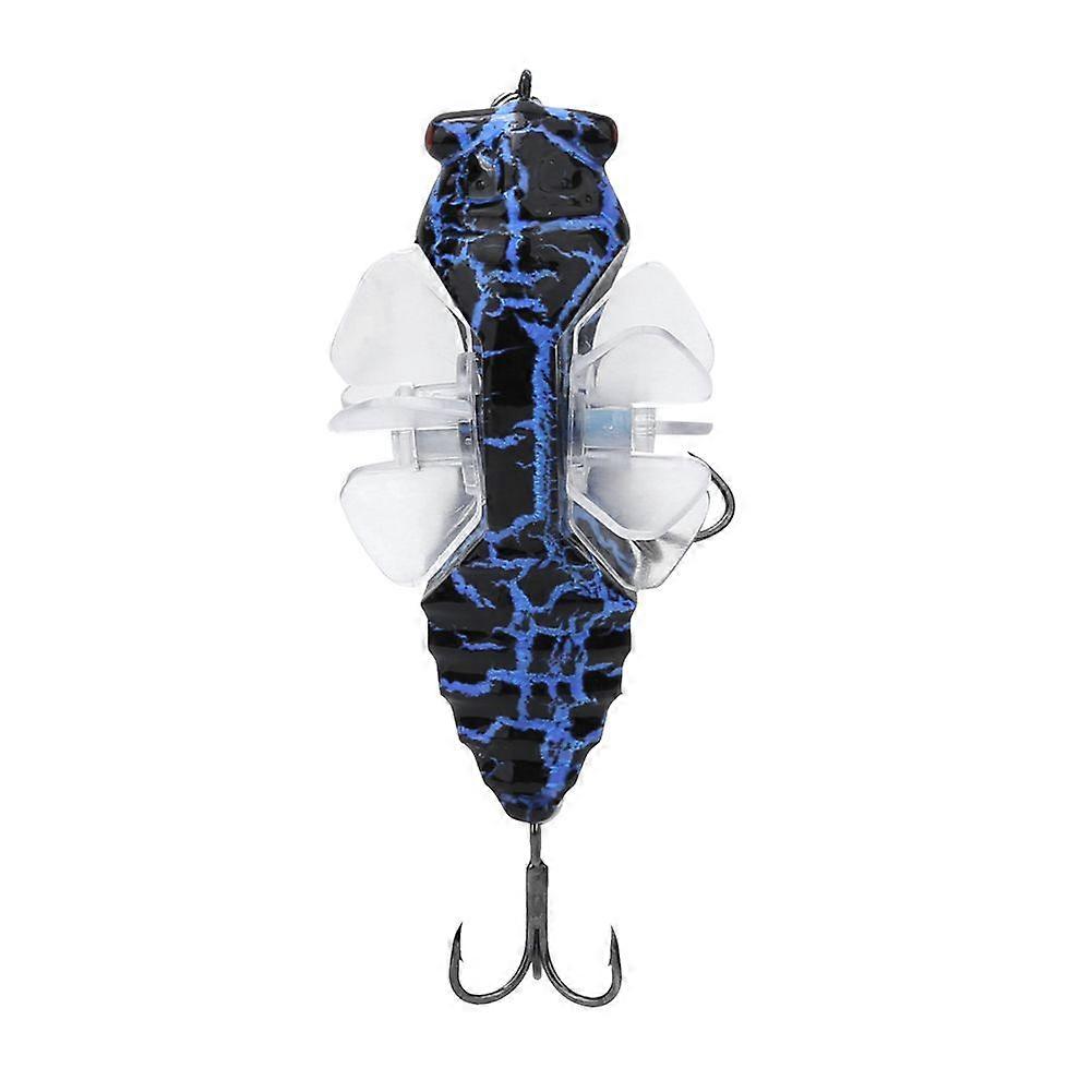 hard fish lure bionic cicada shape fishing bait with rotating spins propeller treble hook 7.5cmy238-9