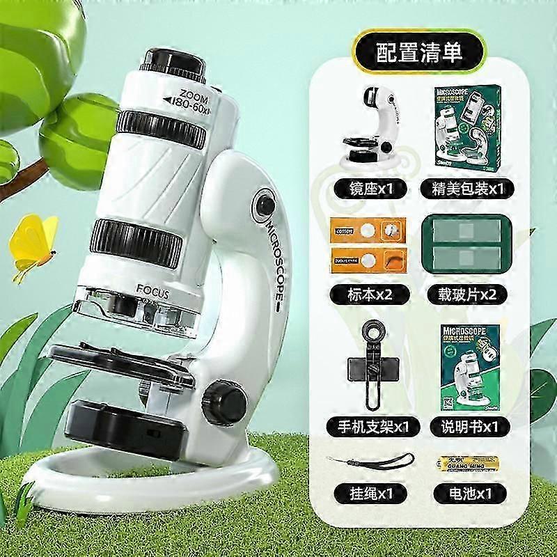 Portable Children's Microscope 180x High-definition Science Experiment Toy Set