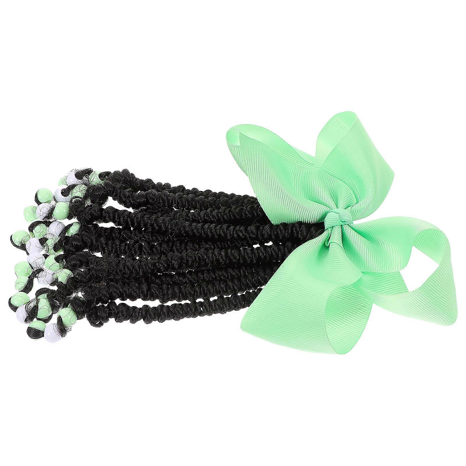 Kids Braiding Wig Ponytail Extension for Cosplay Use 2Pcs Synthetic Fiber