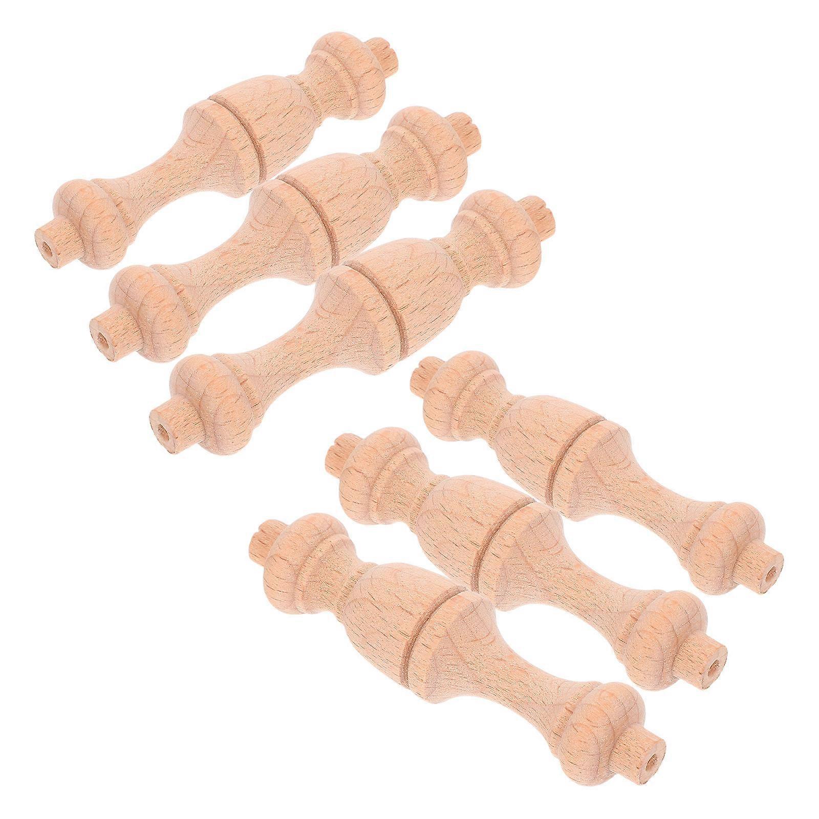Mini Roman Pillar for Decor Solid Wood 6Pcs DIY Wood Columns
