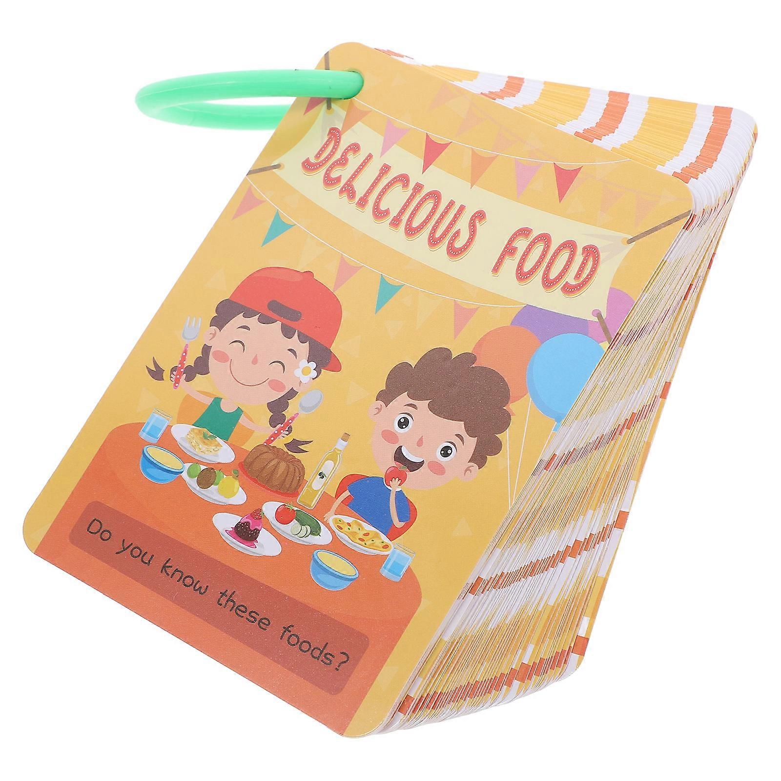 Cognitive Learning Cards Kids Early Learning Flashcards Yellow Paper Fine Motor Skills Development for 1 Set