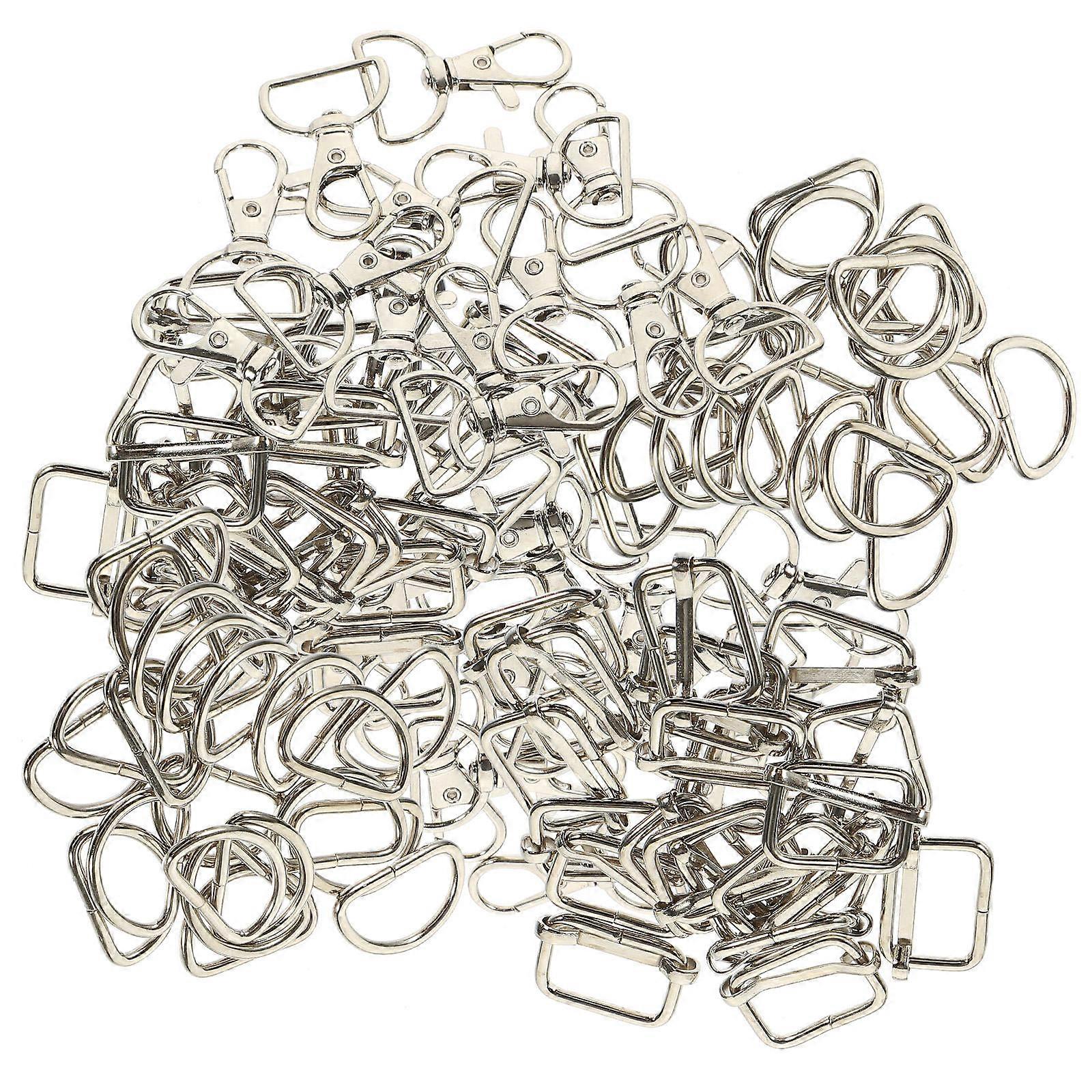 1Set Zinc Alloy D Ring Buckle for Bag Use Rotatable Metal Buckle