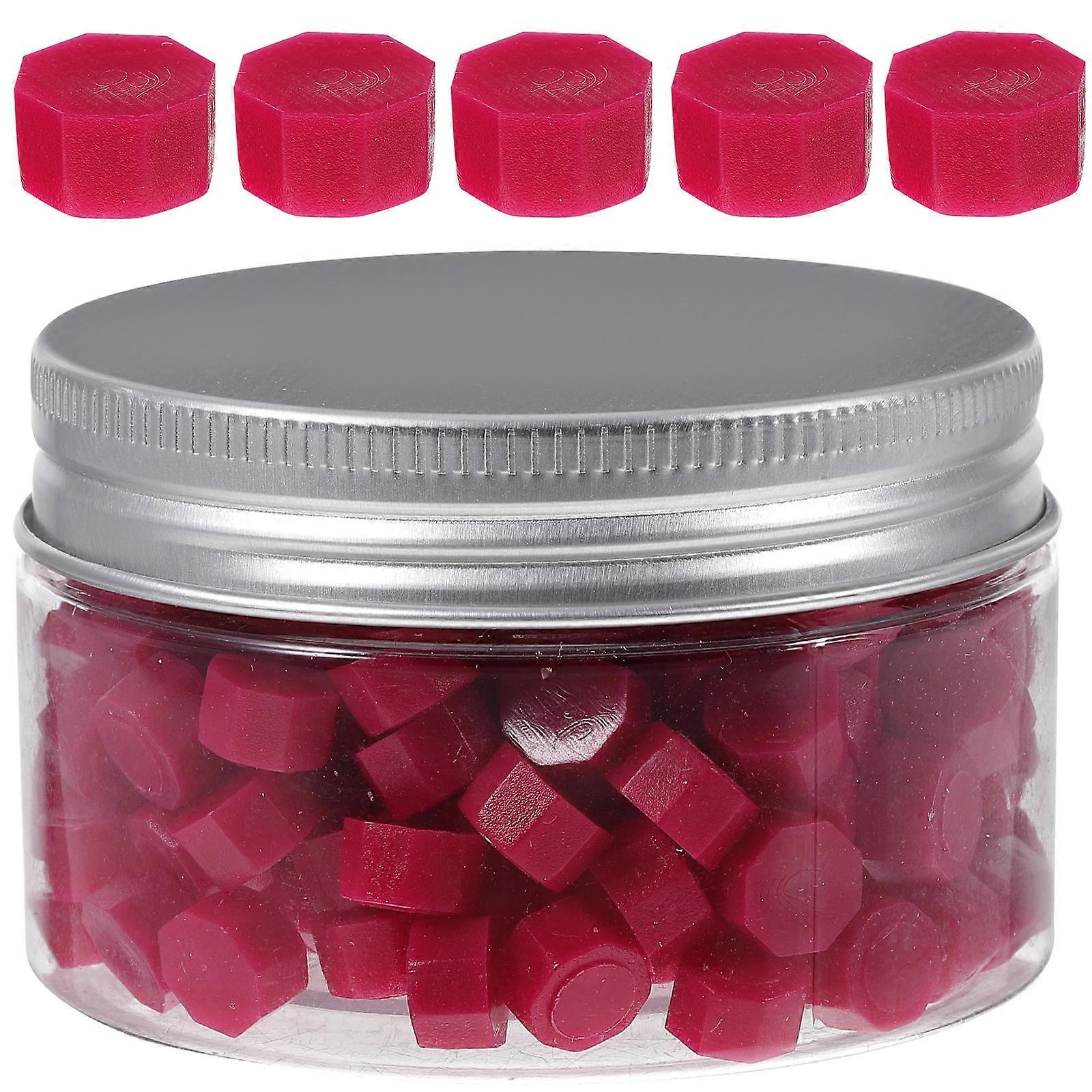 Wax Seal Beads Wax Seal Stamp Letters Dark Red Wax Material Printing 200Pcs