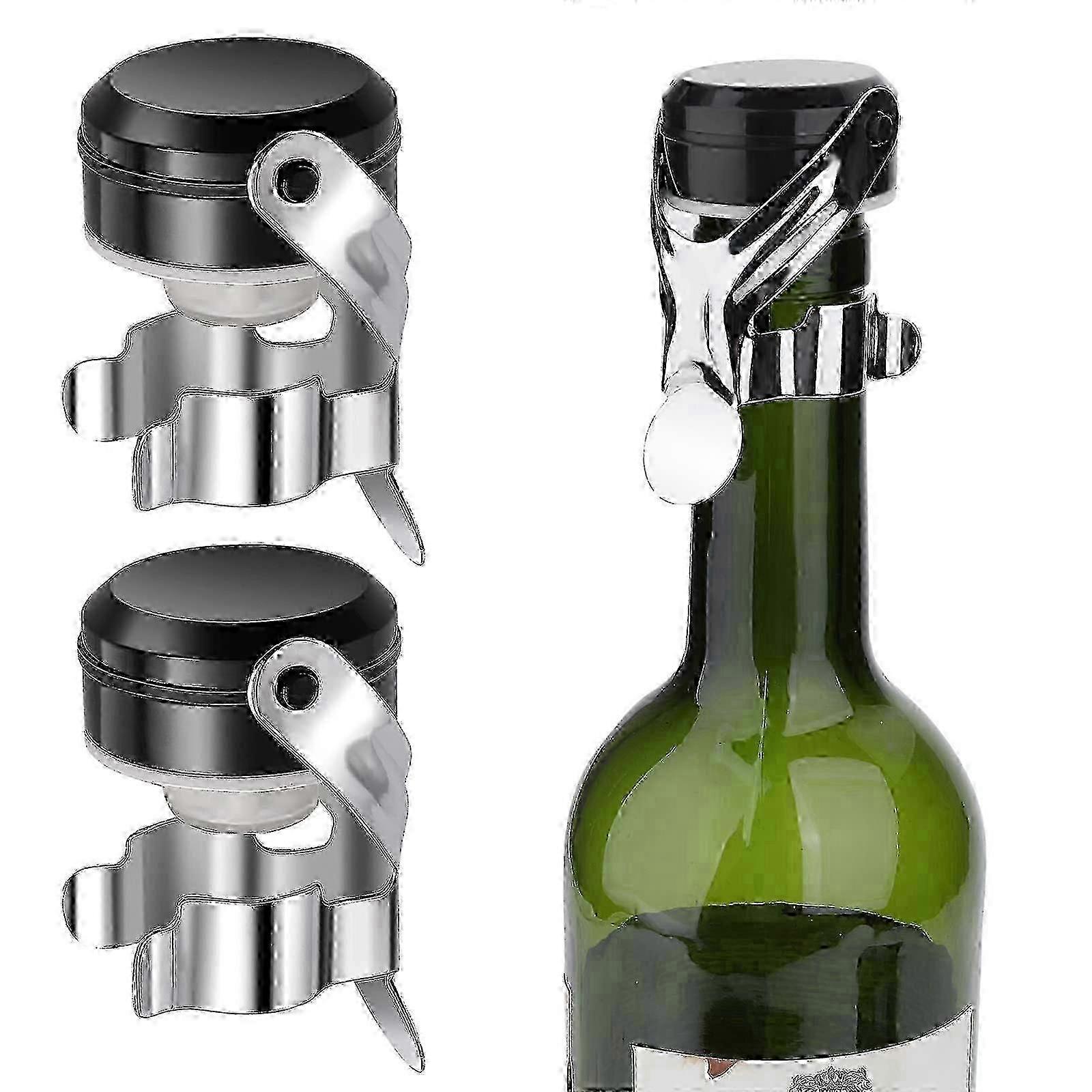 Champagne Preserver Stoppers 3 Piece Set Food Grade Easy to Use for Sparkling Wine