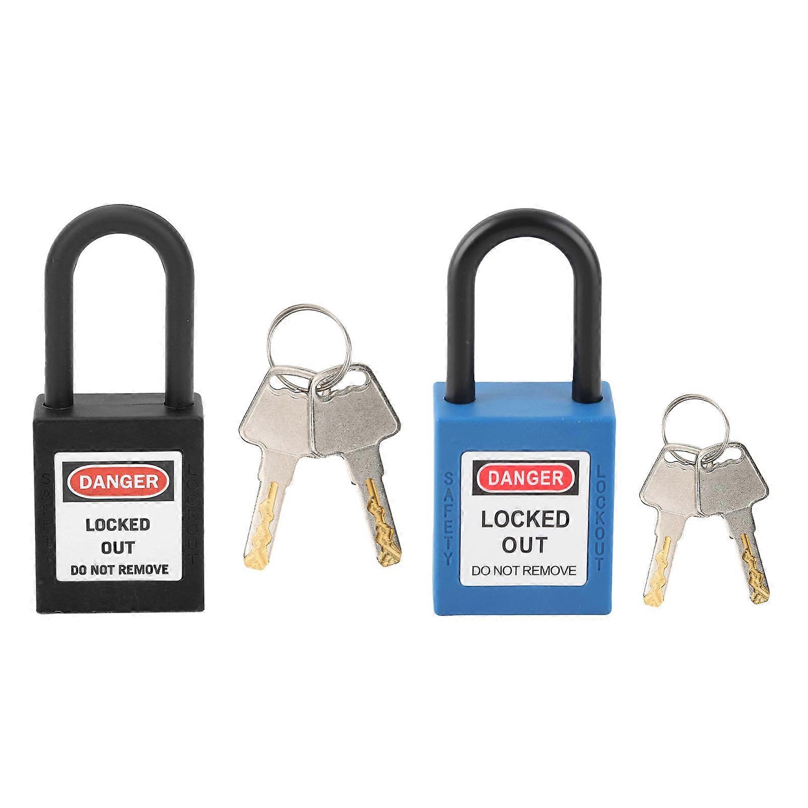 38mm Lockout Tagout Lock Nylon Insulated Safety Padlock with Key, Erosion Proof Durable Security Device for Industrial Use
