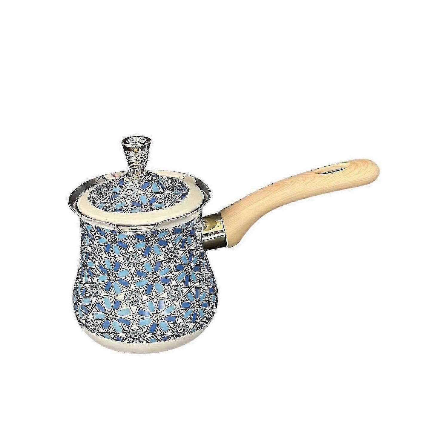 الفولاذ المقاوم للصدأ وعاء القهوة التركي زبدة أكثر دفئا مقبض خشبي طويل مع صنبور الحليب أكثر دفئا مما يجعل لاتيه فن المطبخ الملحق-KAKA