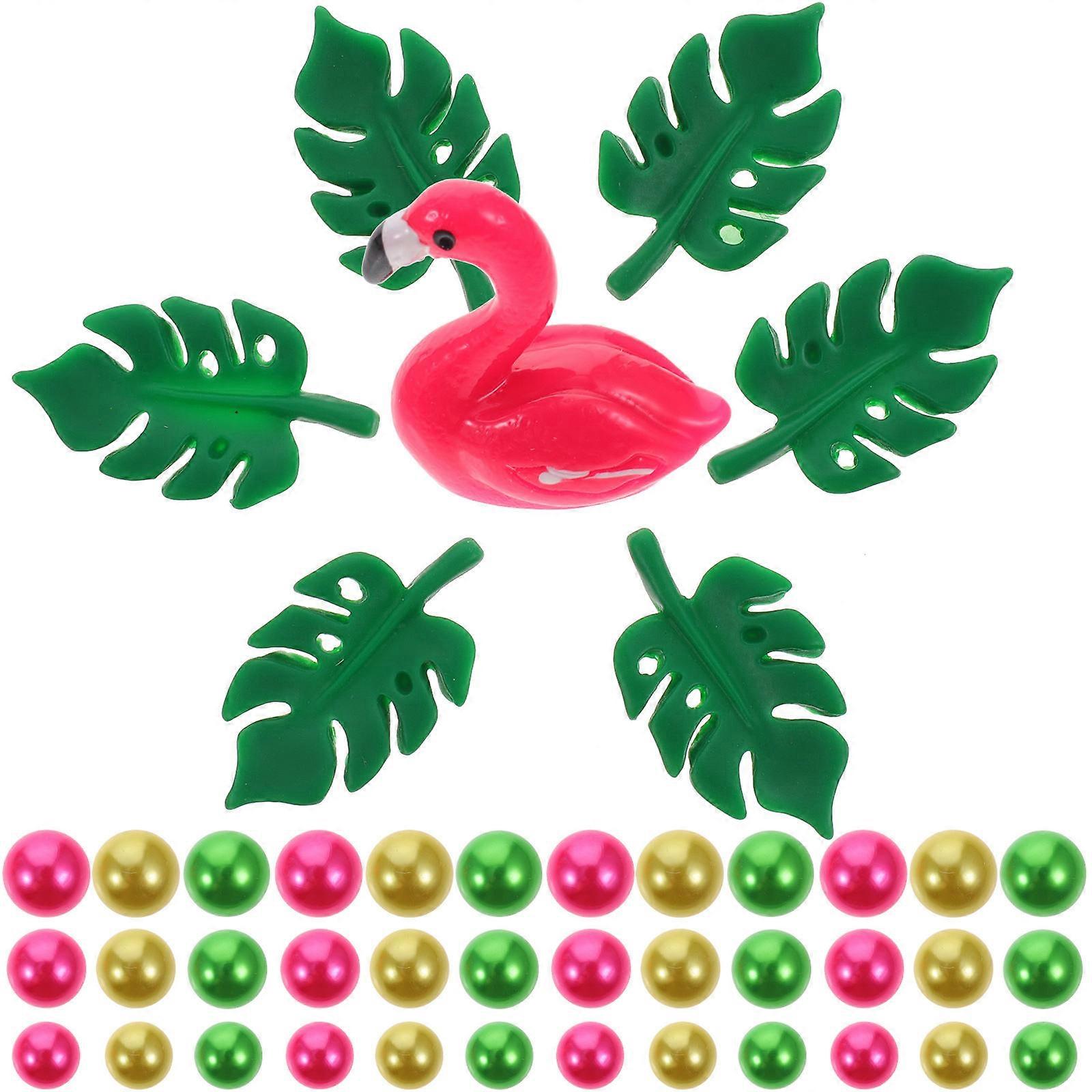 Hawaiian Flamingo Vase Filler Decorative Pearls for Vases 1Set