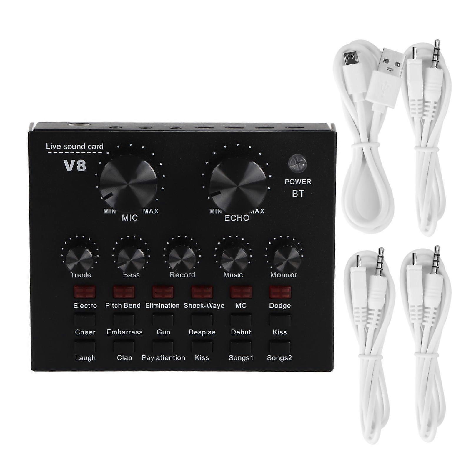 V8 Live Broadcast Sound Card Mobile Phone USB Host Multifunction Computer Karaoke