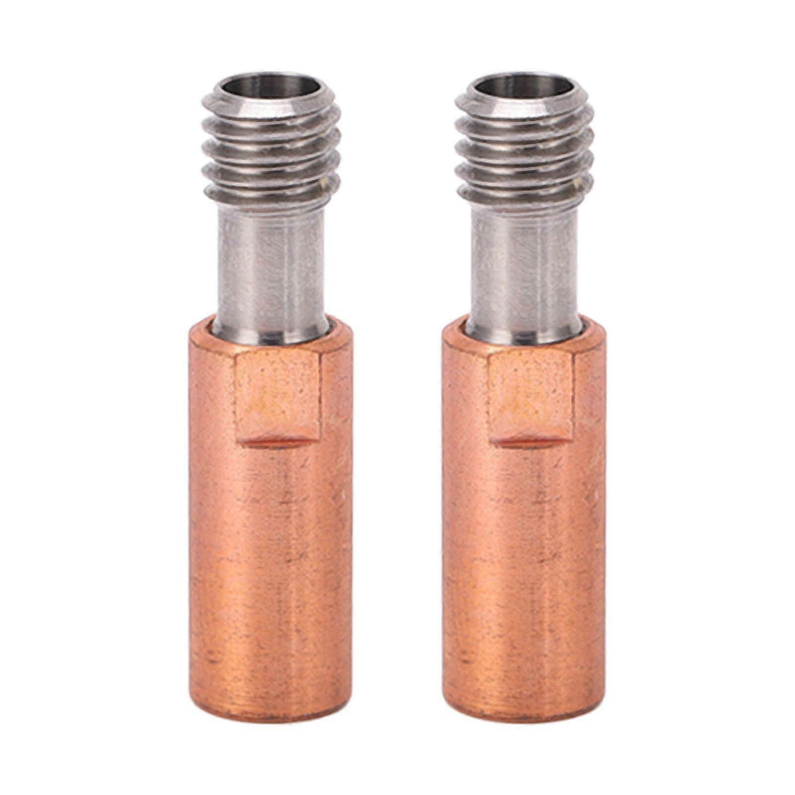 2Pcs 3D Printer Throat Nozzle Ti Alloy Copper Bimetal for Ender 3 3 V2 3 Pro Hotend 4.1mm Through Bore