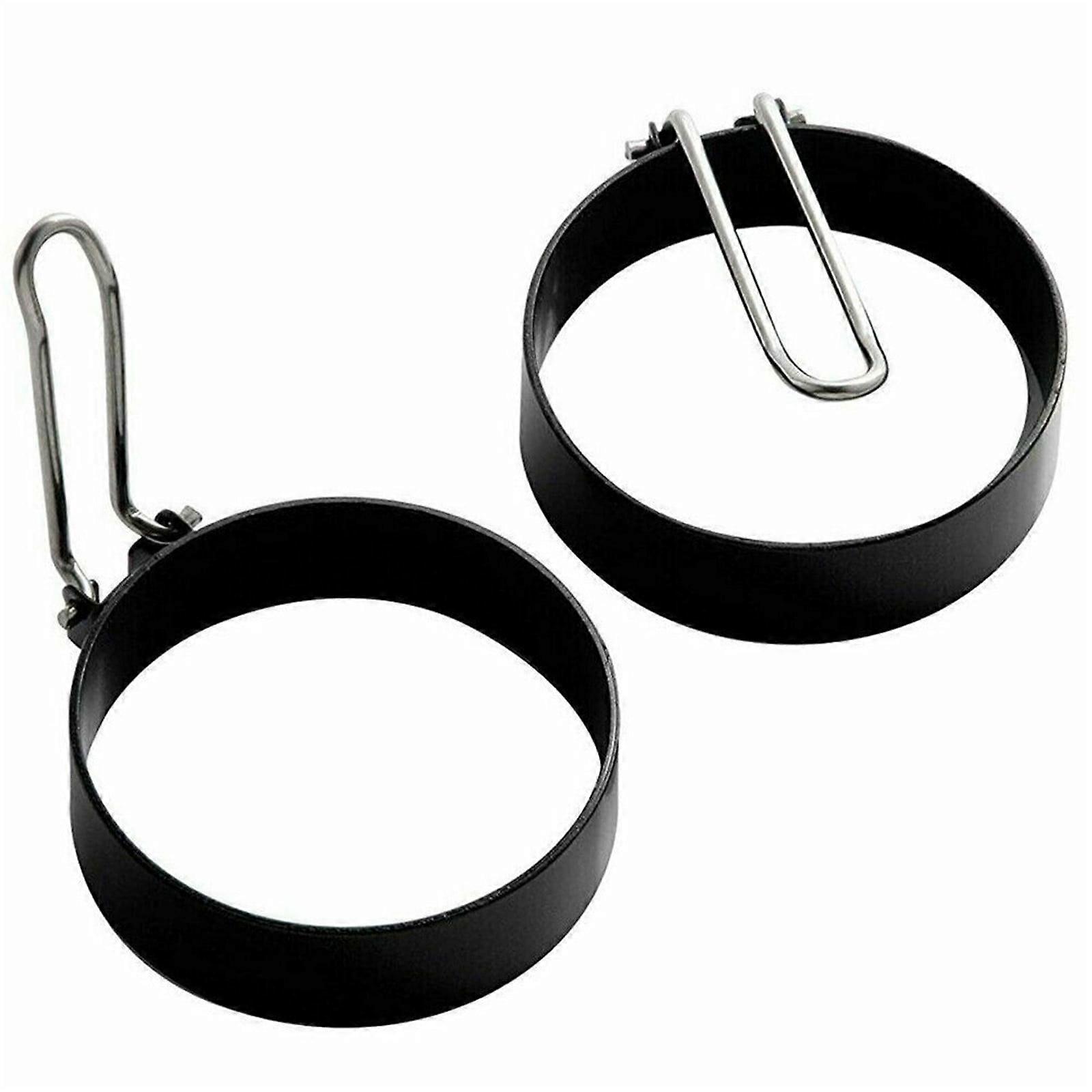 YOLOKE Egg Ring Set, Stainless Steel Round Egg Cooker Molds for Fried Eggs, McMuffin Sandwiches, Non-Stick Egg Shaper Circles