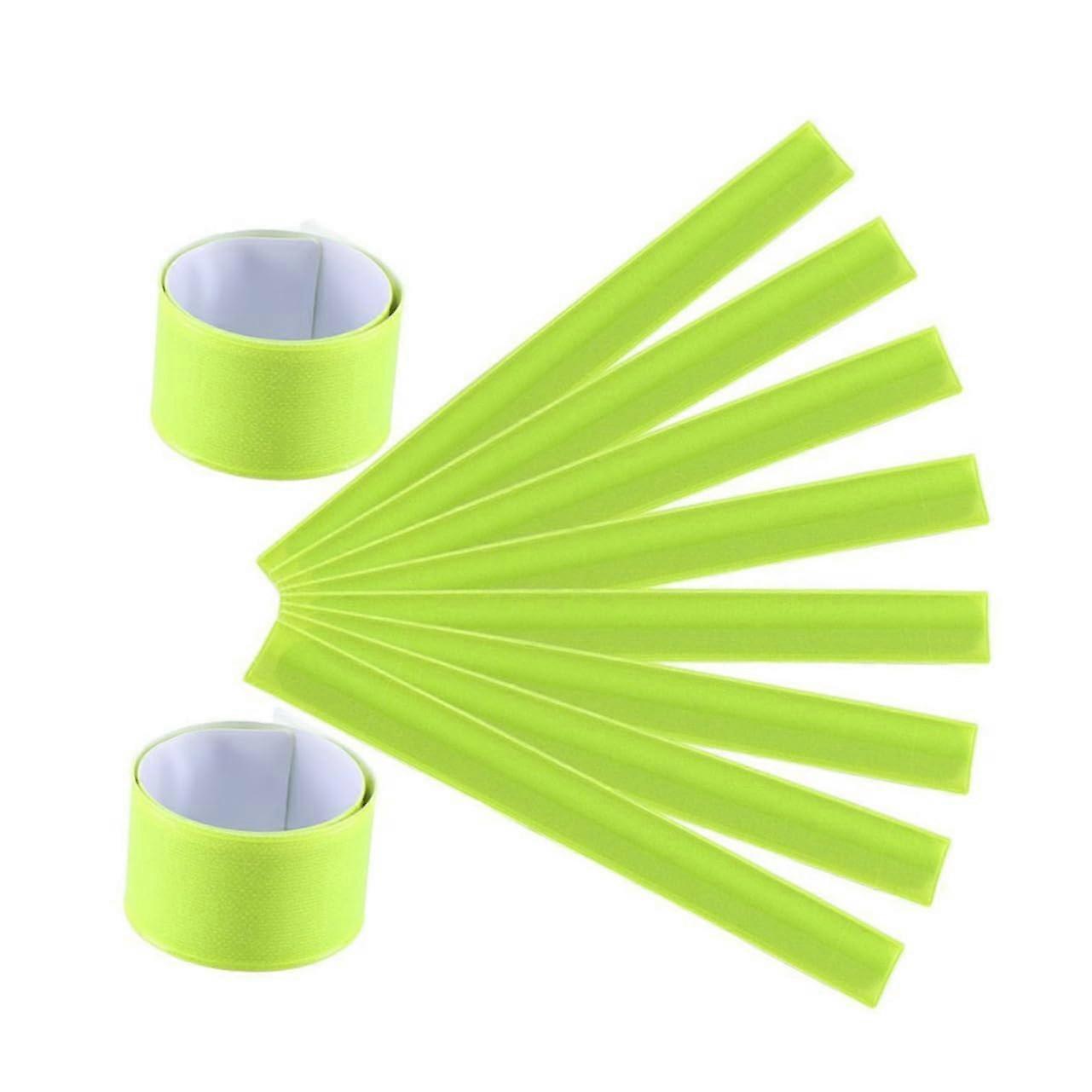 Reflective Wrist Band Adjustable PVC Night Running Armband 10 Pack High Visibility Safety For Events