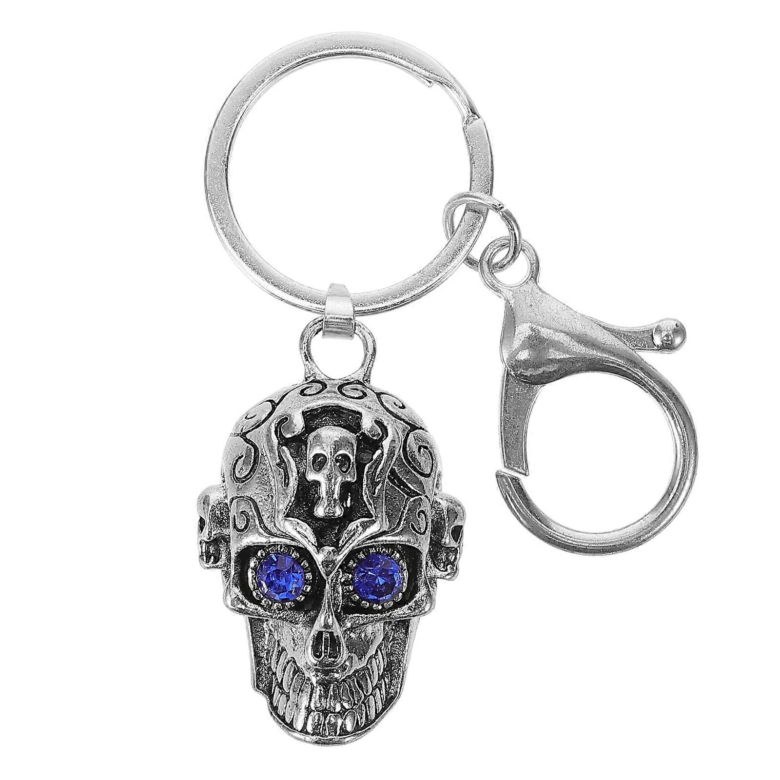 Skull Keychain for Decoration Alloy Retro 3Pcs Keyring
