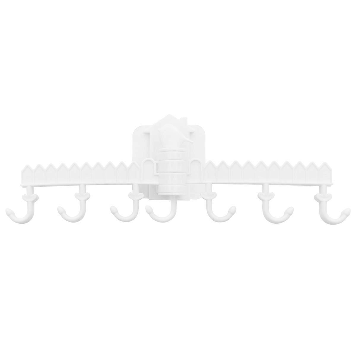 White Rotating Jewelry Hook 1Pcs Multi-Purpose Birds Adhesive Wall Hook