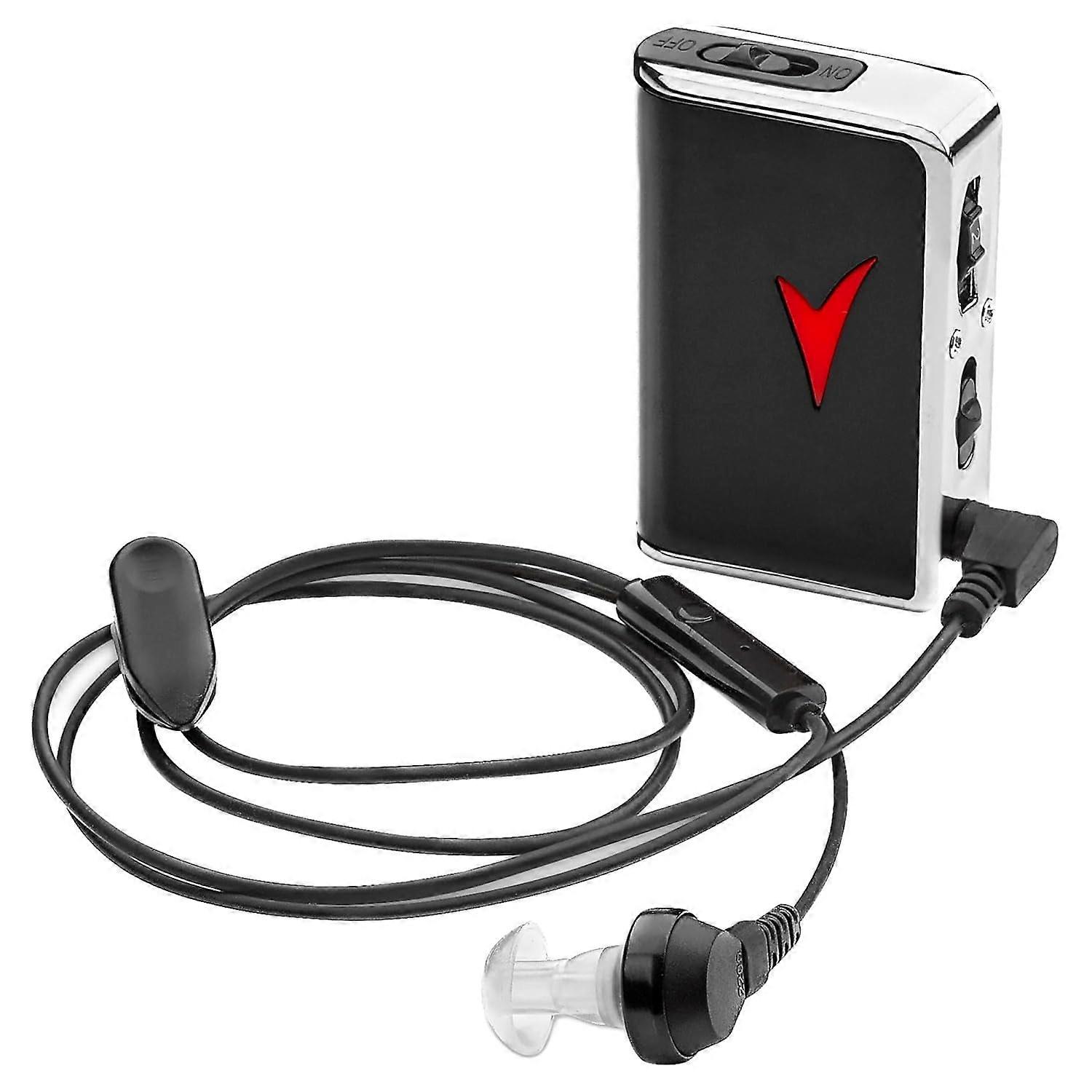 Personal Sound Amplifier 50dB Gain, Up to 100 Feet Away, Pocket Hearing Device