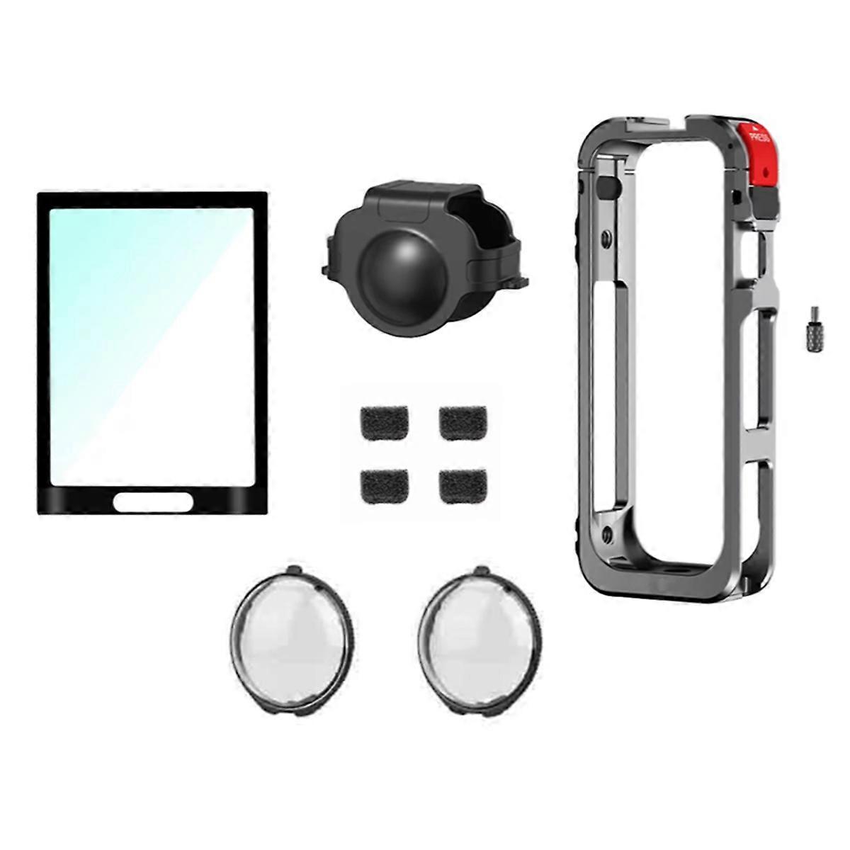 For X5 Metal Protective Cage Housing Frame with Silicone Lens Cover Protective Mirror for X5 Frame