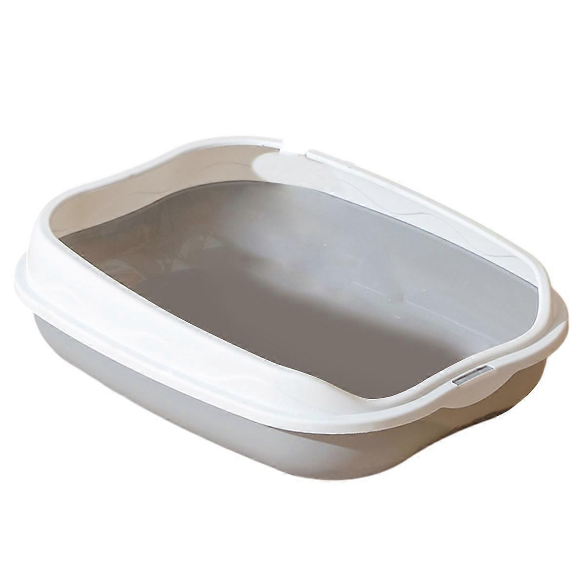 Semi-Enclosed Litter Box Spatter-Proof Cat Toilet Large Kitten Cleaning Supplies Large Cat Poop Bowl