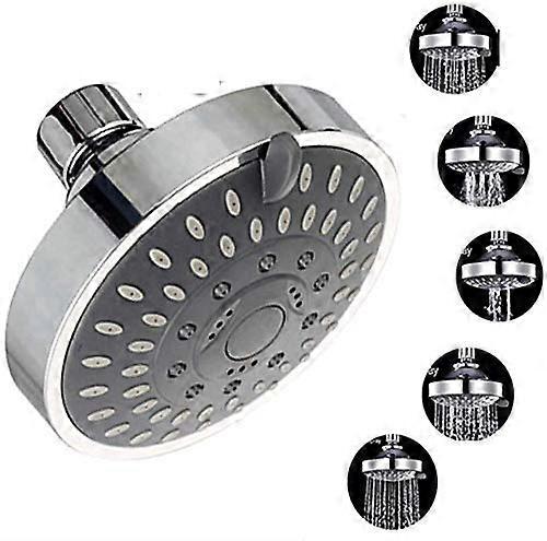 Handheld Shower Head - Universal High-Pressure Water-Saving Showerhead, 5-Way Adjustable, Compatible with Standard Bathroom Fixtures