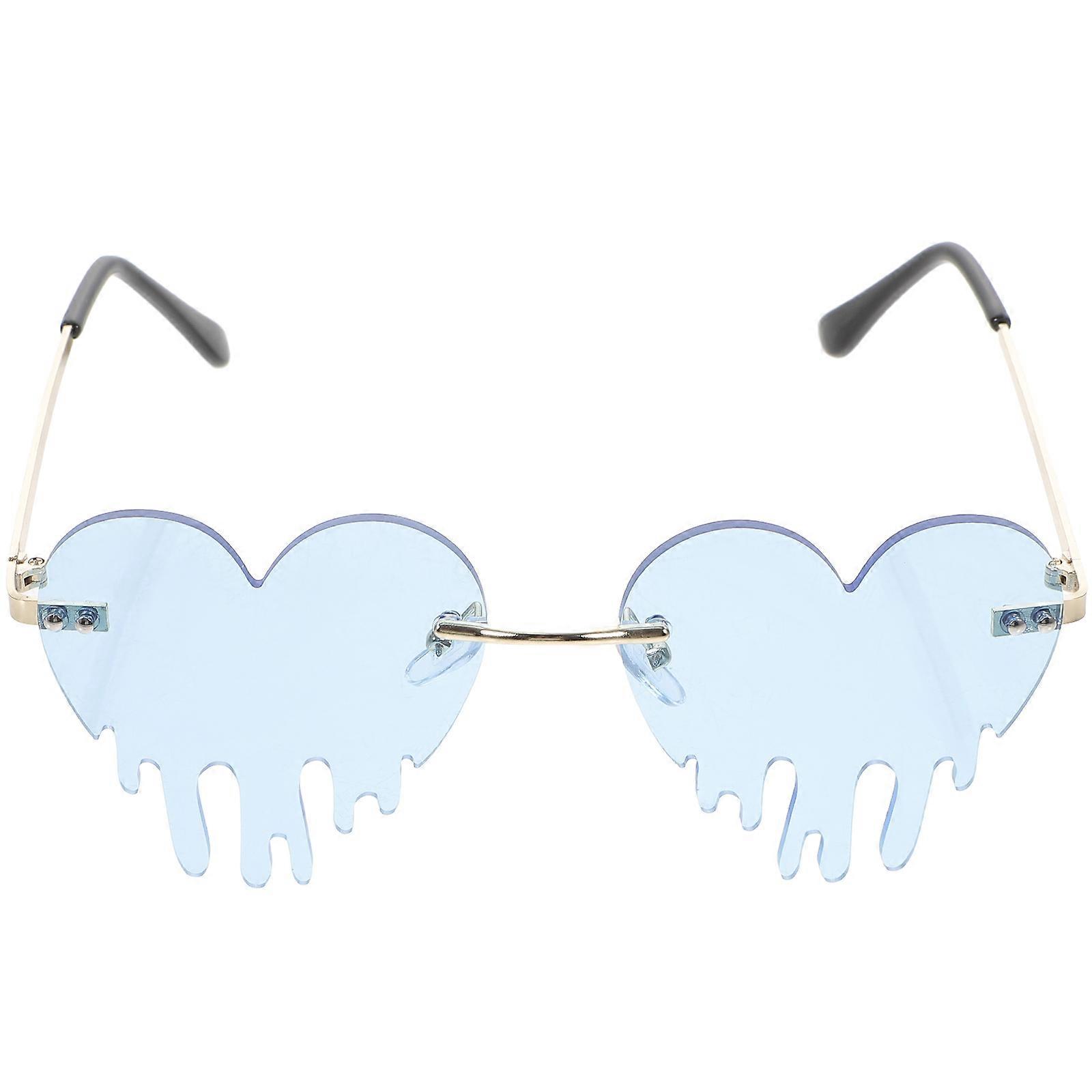 Heart Sunglasses Fun Sunglasses for Party Use 4Pcs 90s Style Glasses