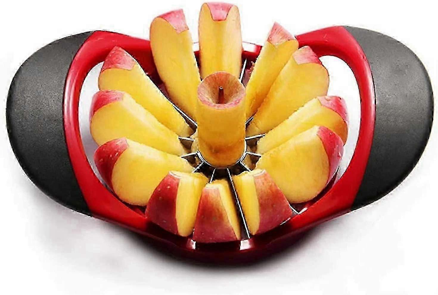 Apple Corer Slicer-divider-cutter-wedger, Ergonomic Rubber Grip Handle