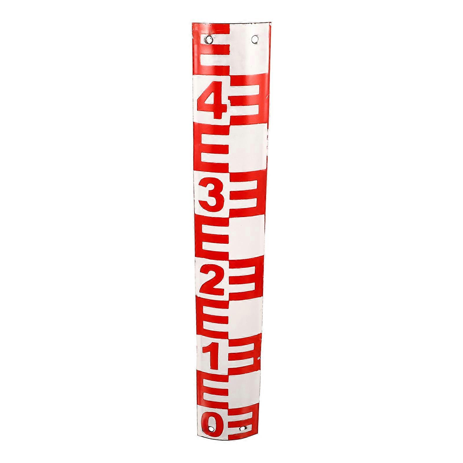 Water Level Measuring Tool 5Pcs Rectangular Water Level Gauge 50X8X1.1CM Red For Pool Water Management