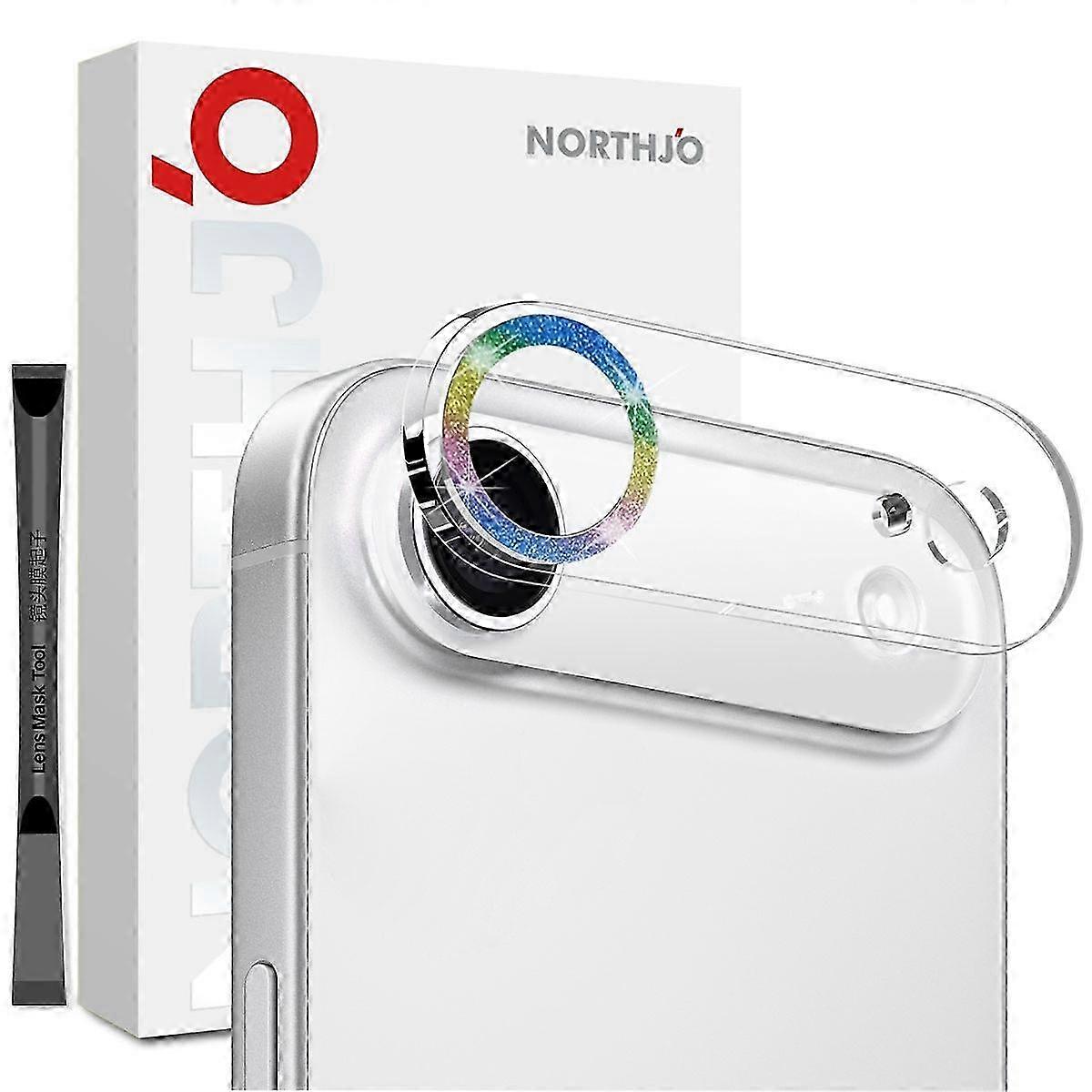NORTHJO For iPhone 17 Air Camera Lens Protector Glitter Bling Circles Tempered Glass HD Clear 3D Ful 2025