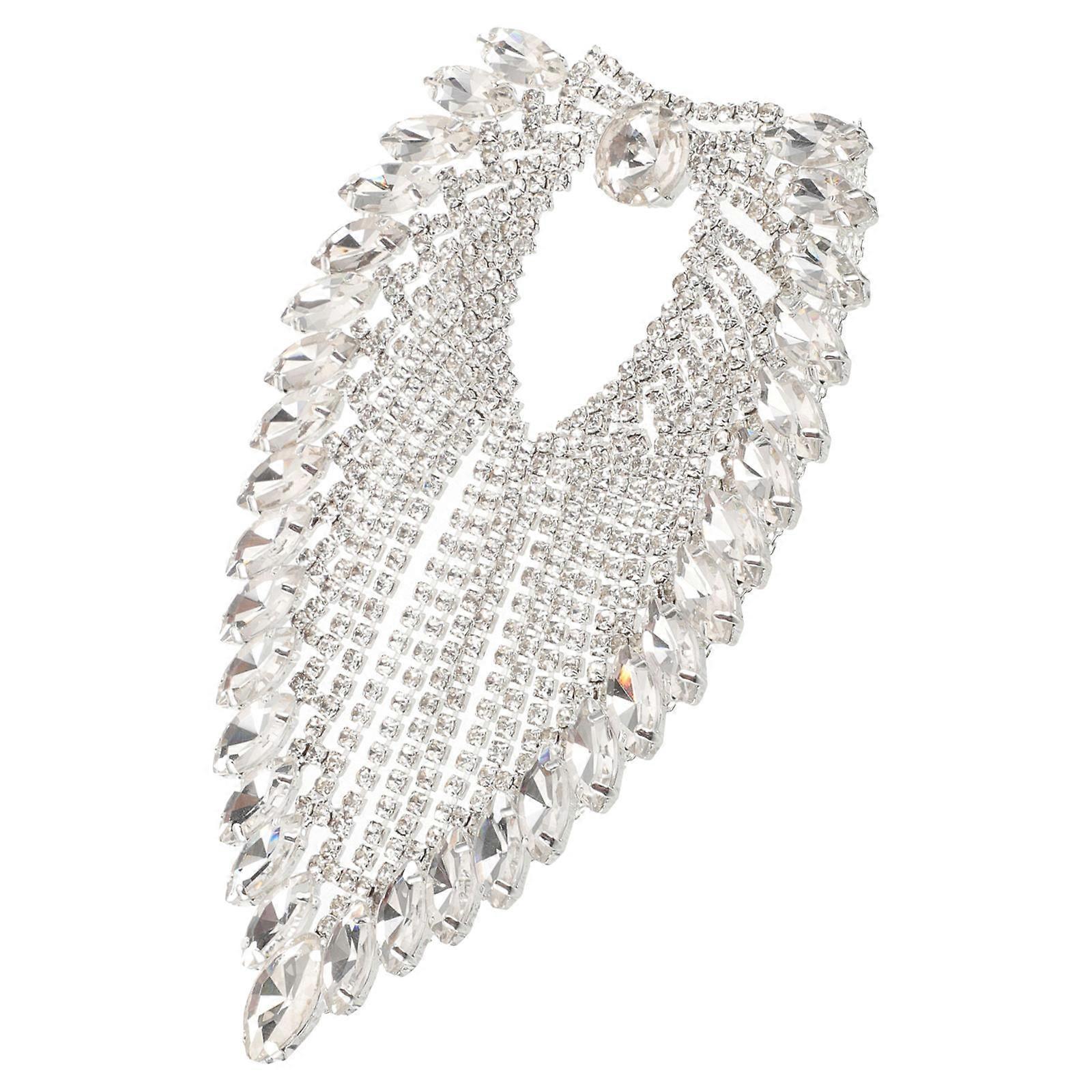 Transparent Handbag Applique Crystal Patches for Crafting 2Pcs