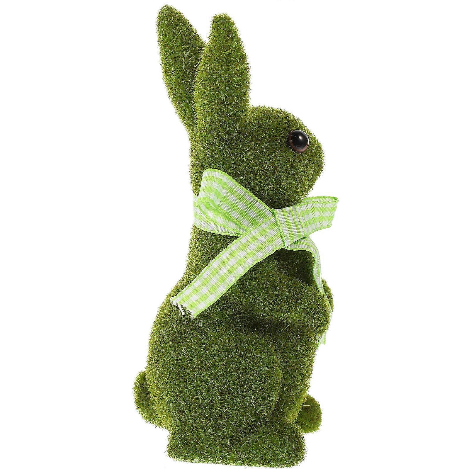 Simulation Rabbit Figurine Perfect For Indoor Tabletop Decoration And Easter Celebration 2Pcs