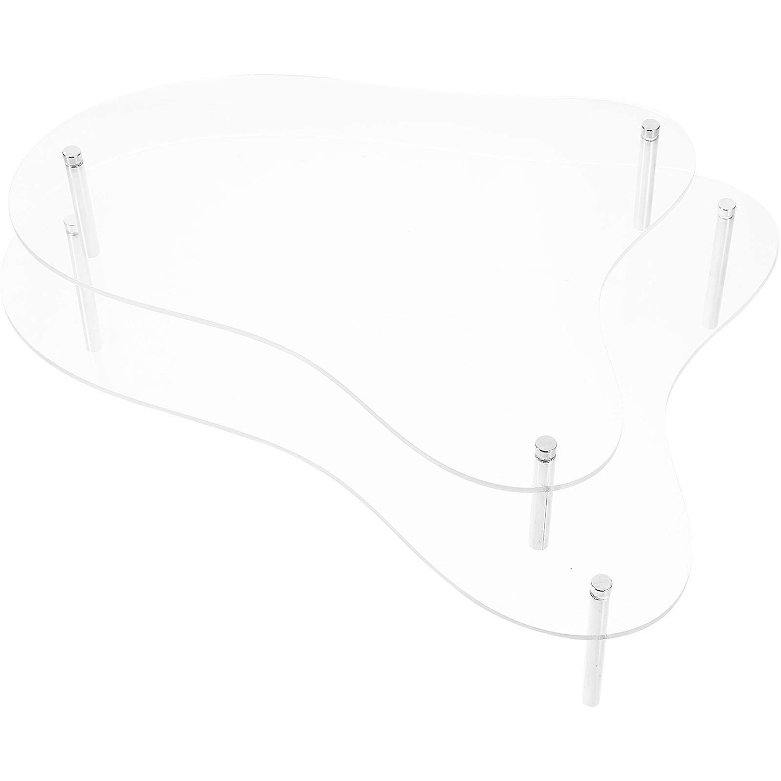 Acrylic Figurine Display Stand Clear Riser for Food 5Sets