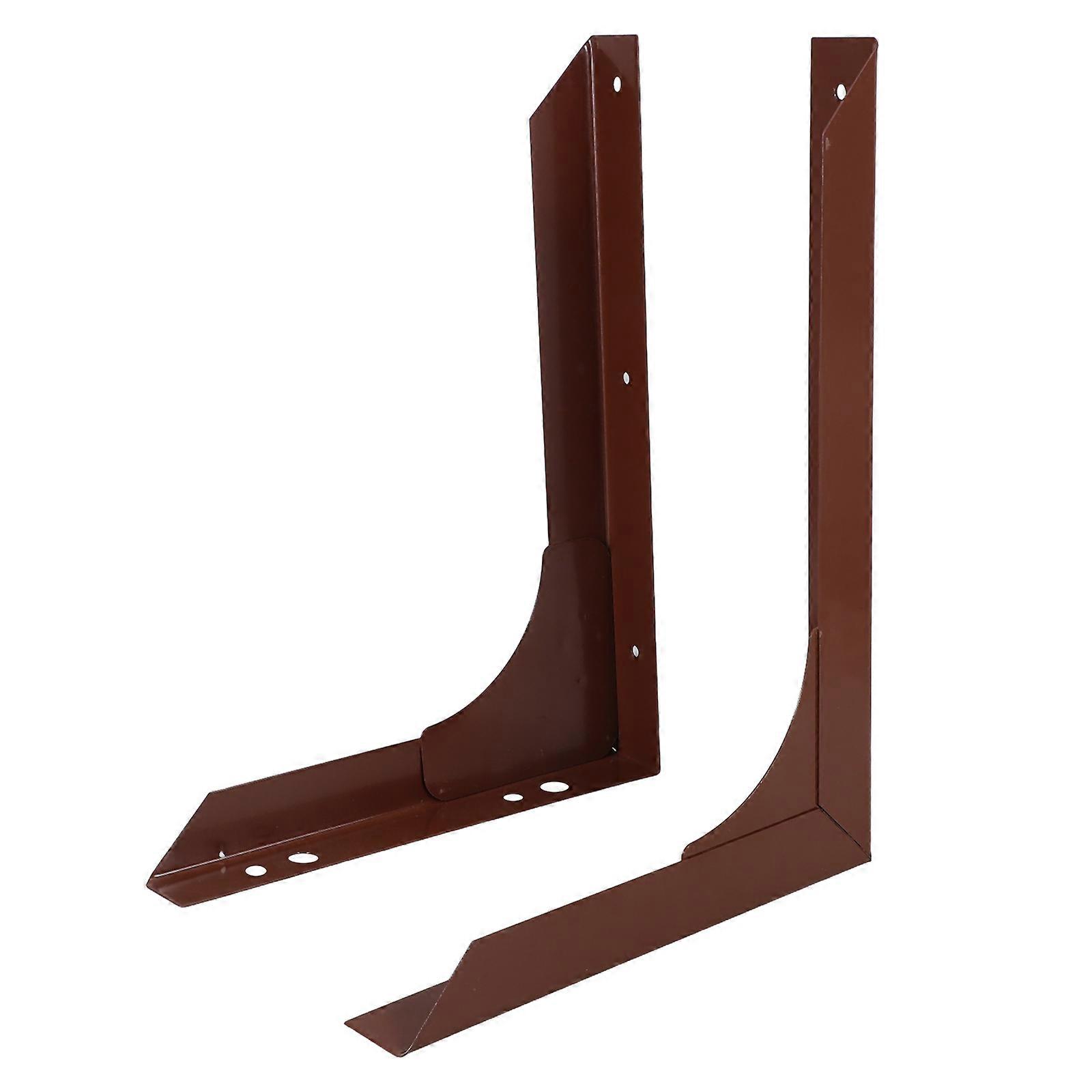 Heavy Duty Buddhist Iron Shelf Bracket for Support 4Pairs Coffee