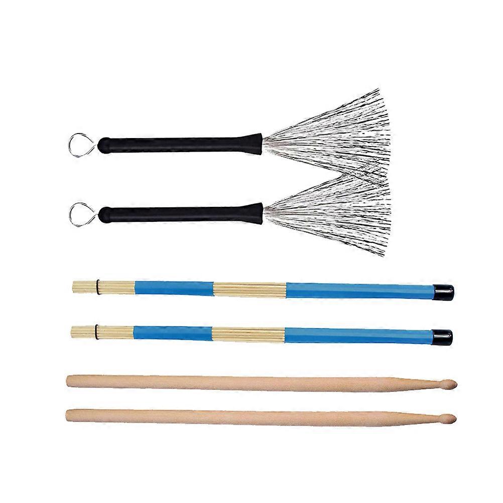 Professional Drum Brush and Maple Drum Sticks for Music Lovers 2Pcs Set
