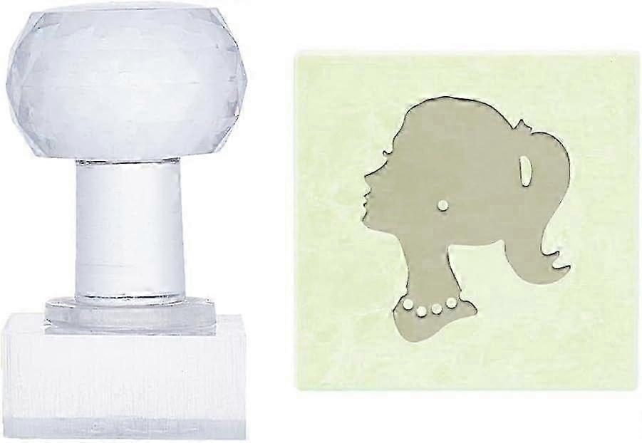 Handmade Soap Stamp Women Soap Embossing Stamp Acrylic Stamp with Handle Soap Chapter Imprint Stamp for Handmade Soap Cookie Clay Pottery Stamp Biscui