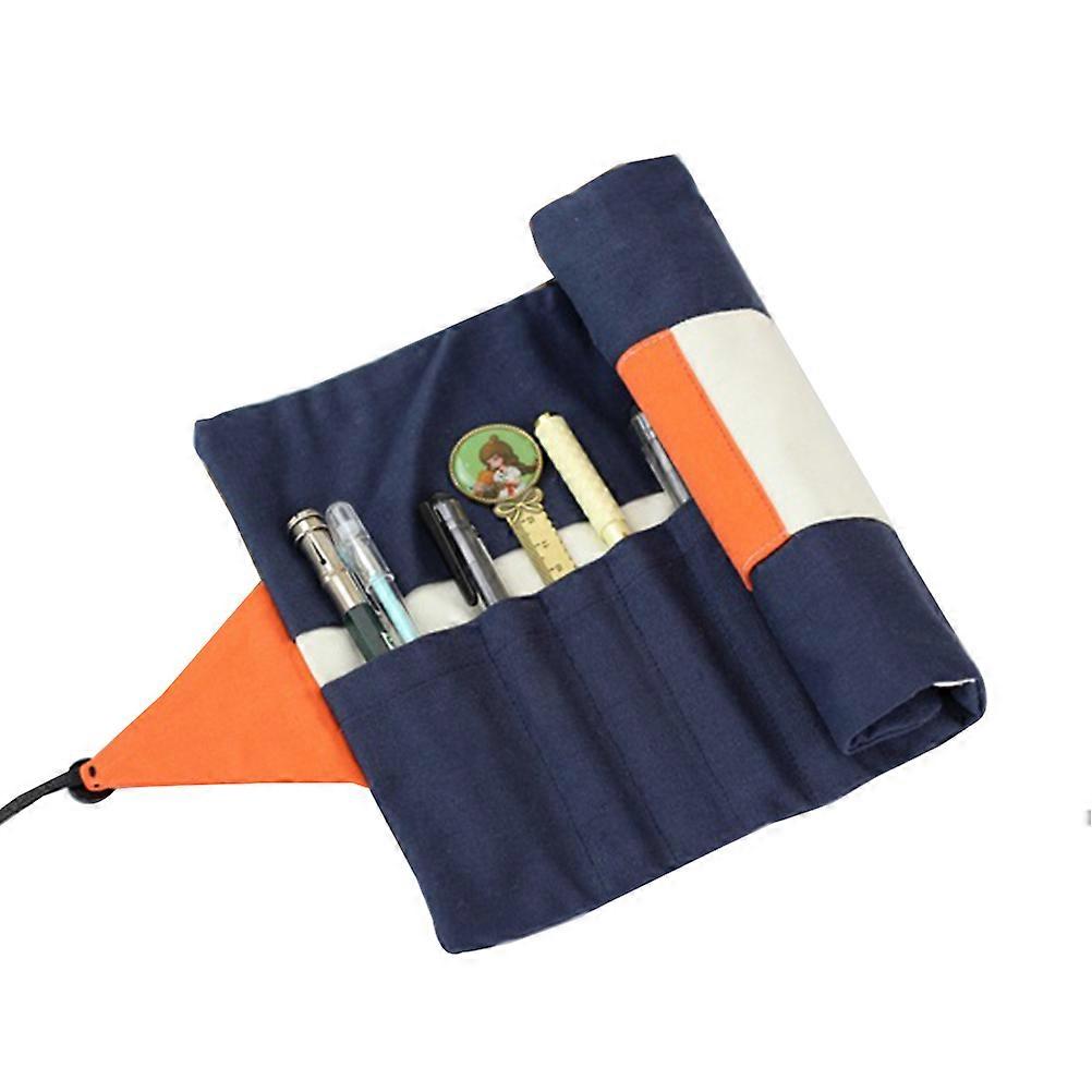 Color Matching Portable Pencil Roll Wrap for Holding Pencil 2Pcs Canvas Organizer