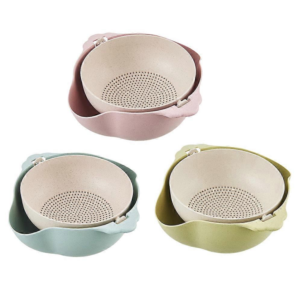 Fruit and Vegetable Basket Double-Layer Drain Basket for Washing Use