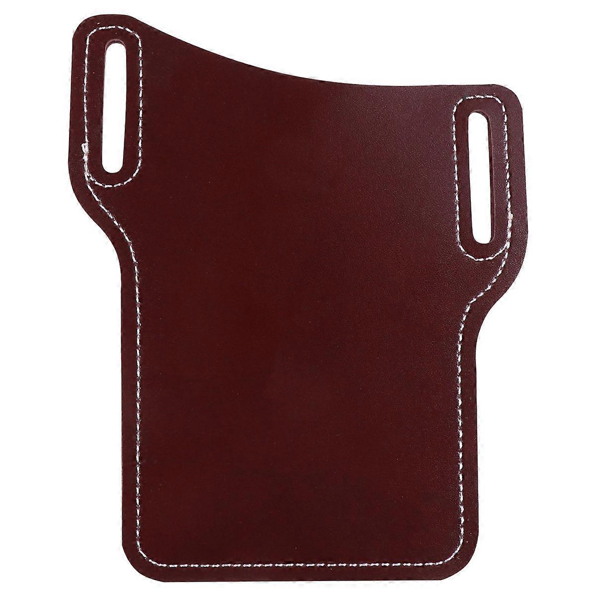 PU Bag Cell Phone Waist Bag for Storage Use 3Pcs Dark Red