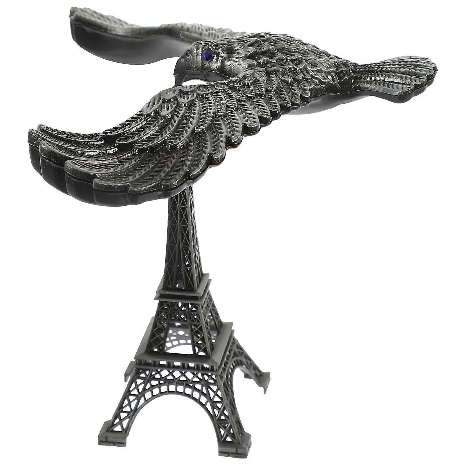 Alloy Balance Bird Ornament 2Pcs Balancing Bird And Eiffel Tower Design For Interior Decoration With Craftsmanship
