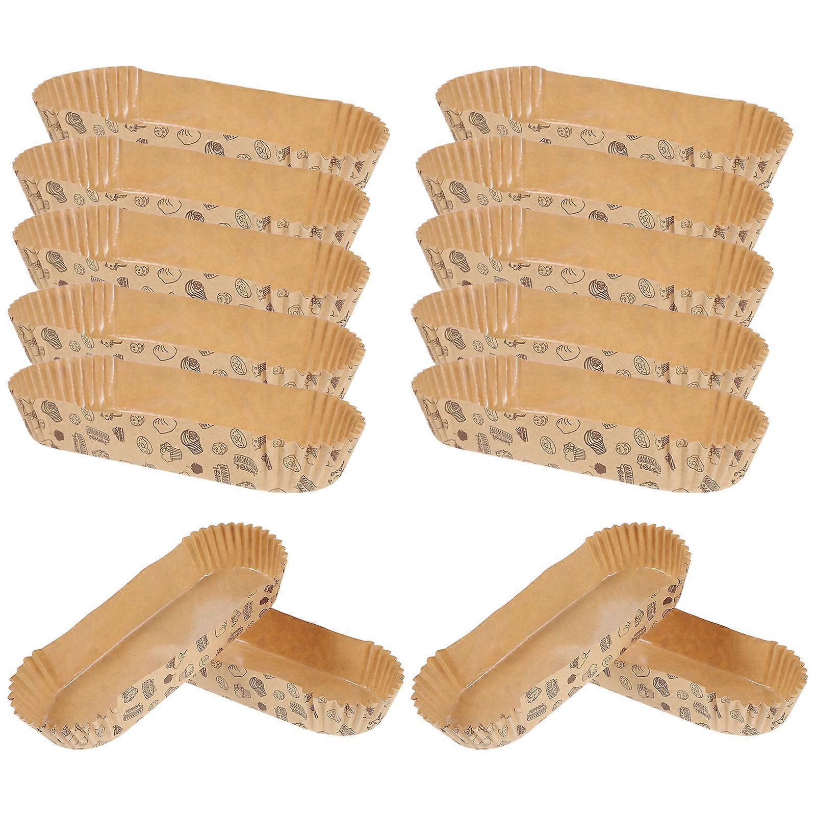 Boat Shaped Tray Greaseproof Baking Cups For Afternoon Tea And Gatherings Simple Appearance 14.00X5.00X2.50Cm 100Pcs