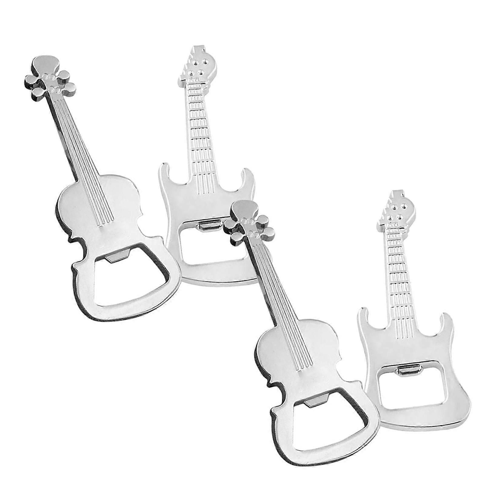 Drink Openers Pendants Guitar Violin Shaped Bottle Openers for Bar Use 8Pcs