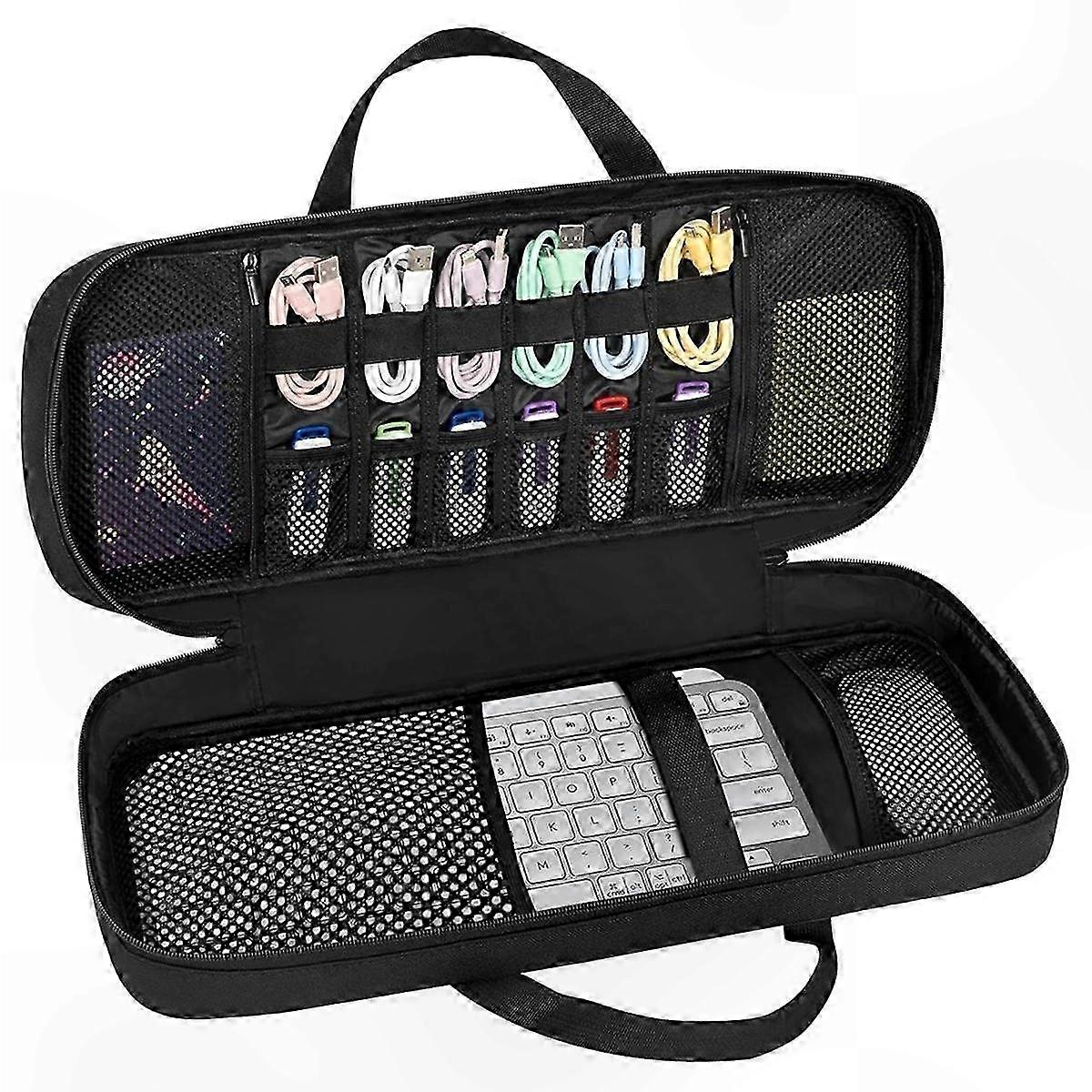 Compact Portable Case for Wireless Keyboards and Accessories Storage