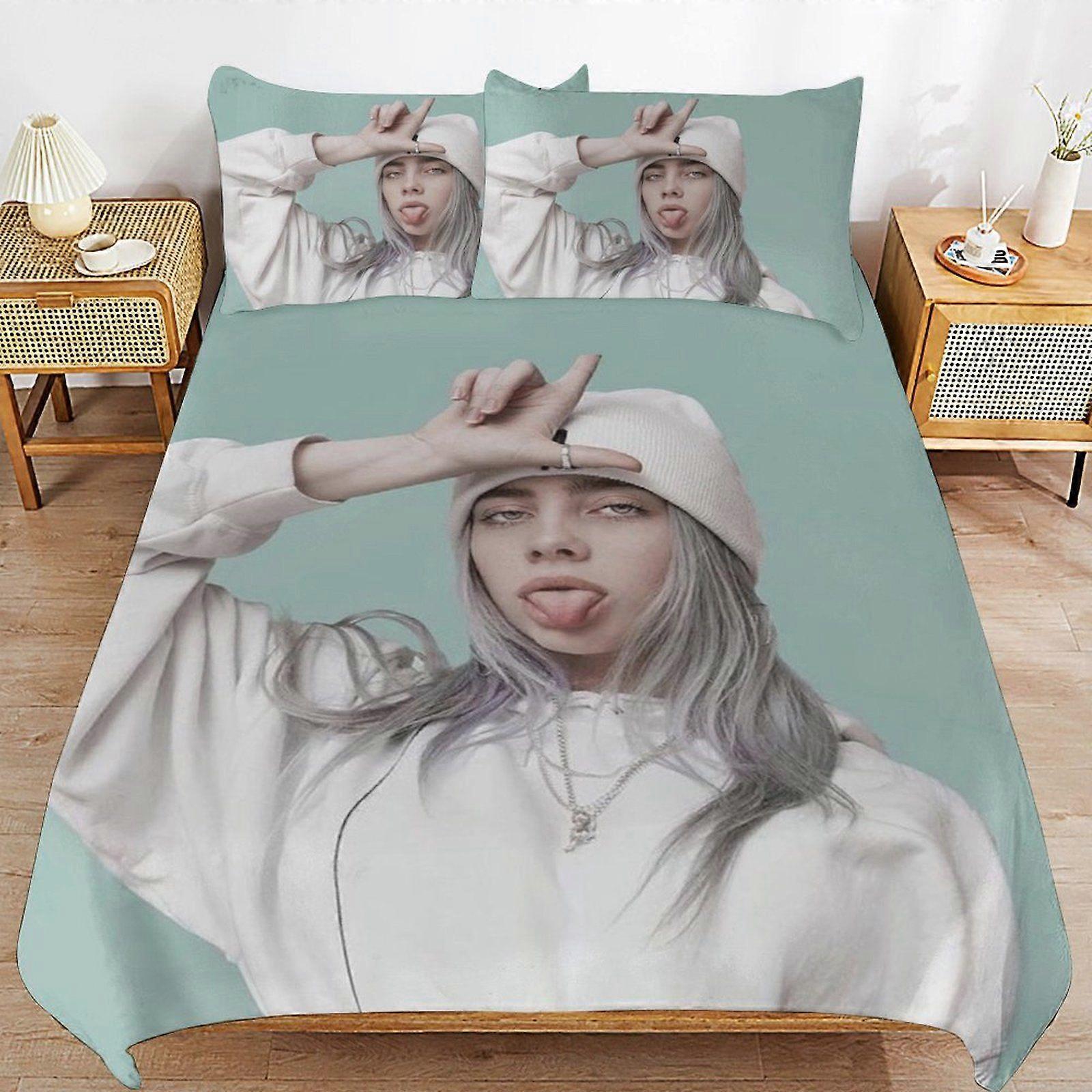 x521 Billie Eilish Consistent Build Light Sleep Soft Finish Hotel Quality Zipper Duvet Cover Sets Benefit z521