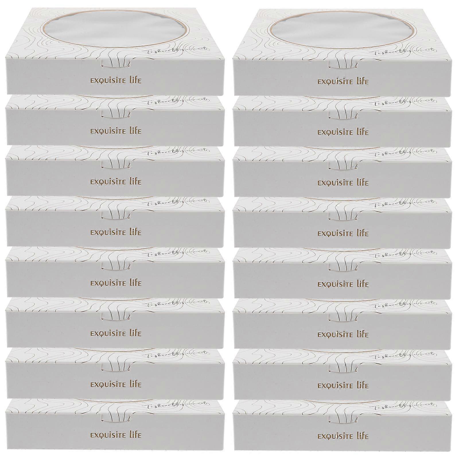 Pizza Boxes Takeaway Box for Packaging 20Pcs Bakery Box Made of White Cardboard