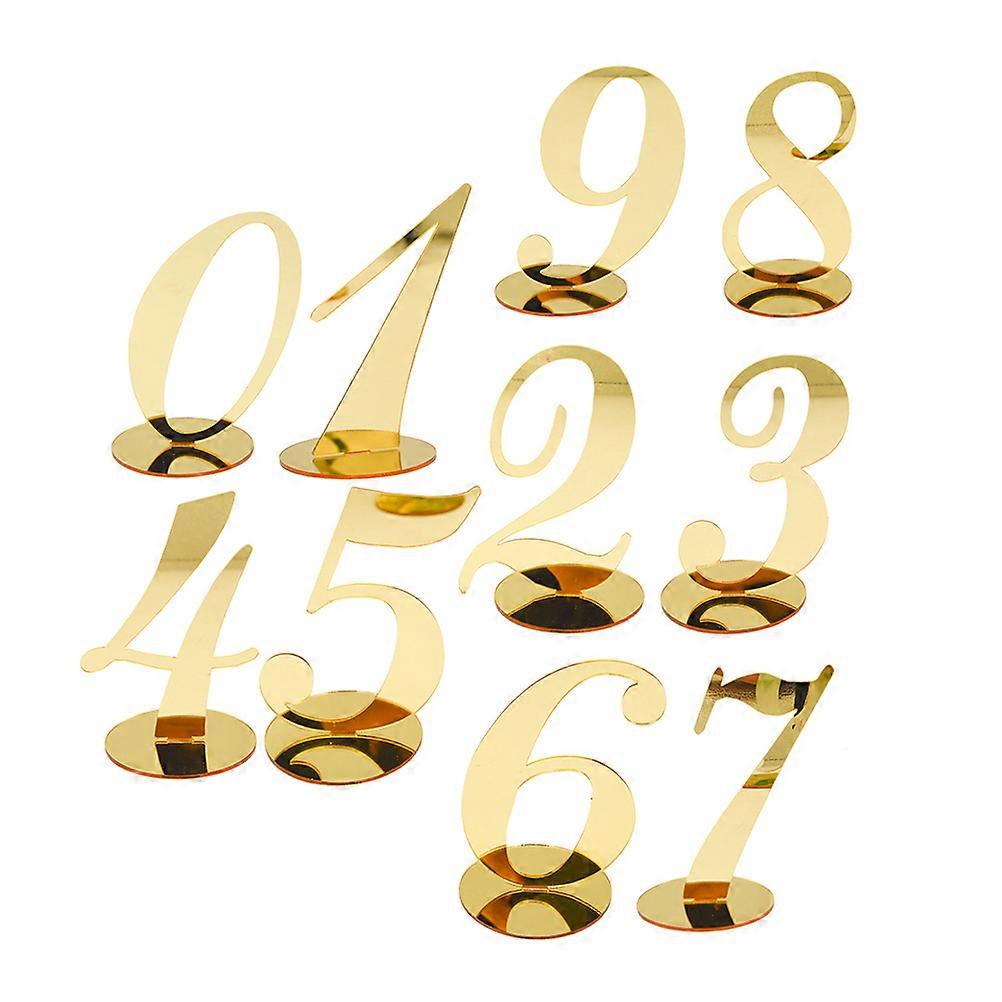Acrylic Wedding Table Numbers for Event Decoration 40Pcs Golden Set