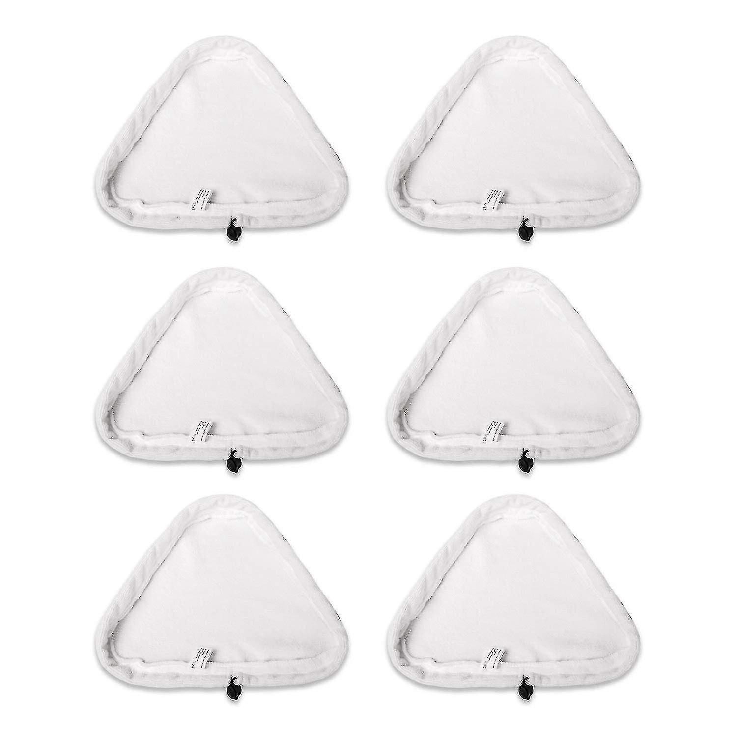6pcs Universal Washable Triangular Microfiber Cleaning Pad Cover Washable Cloths For X5 Steam Mops And H2o