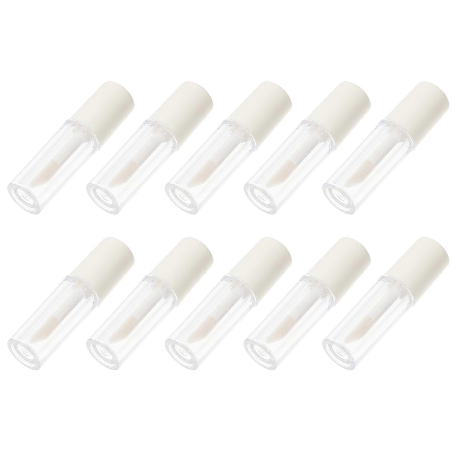 Lip Gloss Tubes Empty Lip Glaze Tubes for Storage Use 10Pcs White Plastic